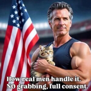 PHOTO How Real Men Handle It No Grabbing Full Constent Gavin Newsom Meme