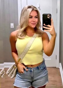 PHOTO Karoline Leavitt Mirror Selfie With Louis Vuitton Purse Strapped To Her