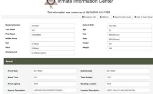 PHOTO Lil Nas' Booking On Inmate Information Center
