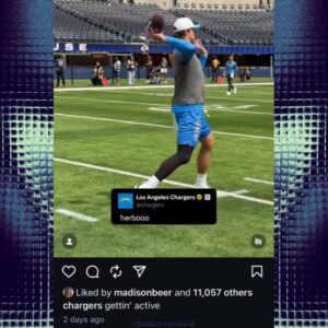 PHOTO Madison Beer Liking Posts On Justin Herbert On IG