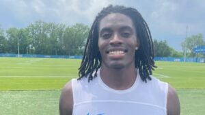 PHOTO Morice Norris Smiling At Detroit Lions Training Camp