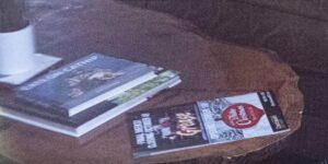 PHOTO Of 4 Books On Robin Westman's Living Room Table
