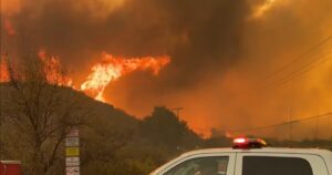 PHOTO Of Canyon Fire Massive Flame Spikes