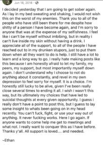 PHOTO Of Posts On Ethan Nieneker's Facebook Profile