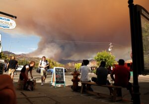 PHOTO Pickett Fire Burning Northeast Of Downtown Calistoga California