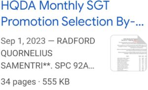 PHOTO Quornelius Samentrio Radford Was Promoted In 2023