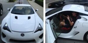PHOTO Rick Pitino Driving Around Louisville Kentucky In White Lexus LFA Supercar
