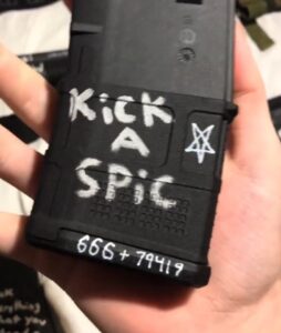 PHOTO Robin Westman Wrote Spic On One Of His Weapons To Be Offensive