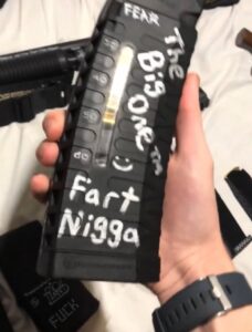 PHOTO Robin Westman Wrote The Ni Word On One Of His Weapons