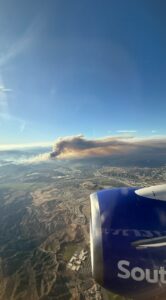 PHOTO Southwest Airlines Flight Taking Off From LAX Could See Canyon Fire Smoke Upon Climbing Elevation