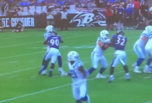 PHOTO Still Shot Anthony Richardson's Ankle Getting Smashed Into Little Pieces While Taking A Sack