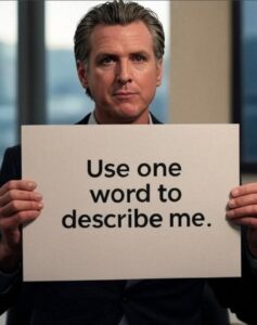 PHOTO Use One Word To Desribe Me Gavin Newsom Meme