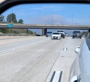 PHOTO View Of Canyon Fire From CA State Route 23 South At Sunset Hills Boulevard