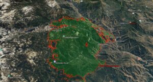 PHOTO Aerial View Showing Garnet Fire Has 54.9K Acre Perimeter
