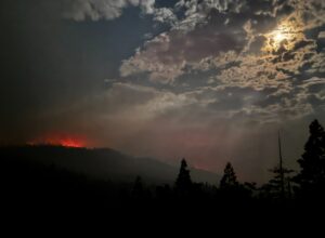 PHOTO Garnet Fire Flames Burning View From Dinkey Mountain On September 2nd