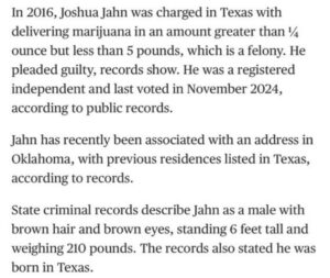 PHOTO In 2016 Joshua Jahn Was Charged With A Felony For Delivering Marijuana