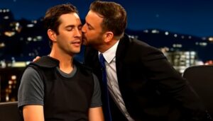 PHOTO Jimmy Kimmel Kissing Tyler Robinson With A Bullet Proof Vest On