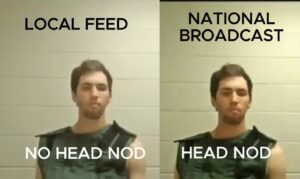 PHOTO Local News Feed Vs National Broadcast Showing Tyler Robinson Not Doing A Head Nod Vs Doing A Head Nod
