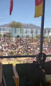 PHOTO Man Running Across Roof Of Losee Center After Charlie Kirk Got Shot And Crowd Scattered