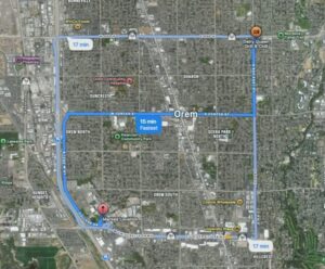 PHOTO Map Showing Tyler Robinson Was 17 Miles Away From Campus At Dairy Queen After Charlie Kirk Shooting