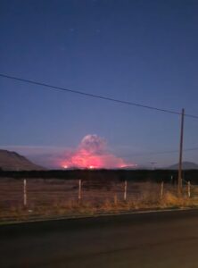 PHOTO Of Garnet Fire Burning Strong From Rural Area In Fresno County