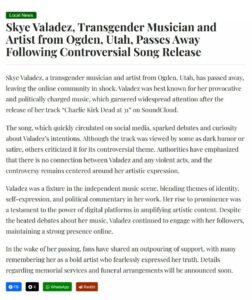 PHOTO Skye Valadez Fake Article Found Online Faking His Death