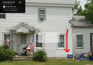 PHOTO The Front Of Thomas Jacob Sandford's Home In Burton Michigan With Trump Sign In Yard