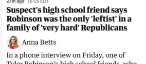 PHOTO Tyler Robinson Was Only Leftist In His Family Full Of Republicans