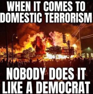 PHOTO When It Comes To Domestic Terrorism Nobody Does It Like A Democrat Meme