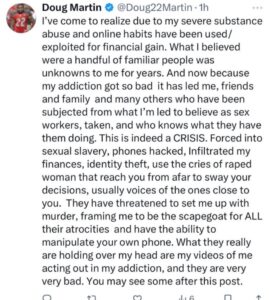 PHOTO Doug Martin Died Of Drug Induced Psychosis In Deleted Tweet