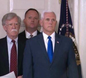PHOTO John Bolton Looking Like Hell No While Mike Pence Is Giving A Speech