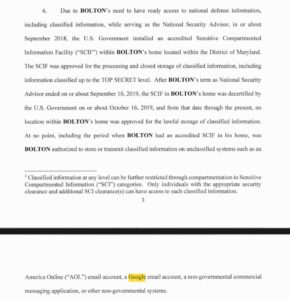 PHOTO John Bolton’s Indictment Is More Than Just Retaining Classified Documents He Also SHARED Those Classified Documents Using Google And AOL Emails