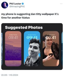 PHOTO Phil's Phone Is Full Of Photos Of Dan