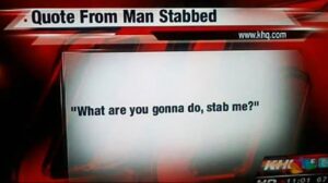 PHOTO Quote From Man Stabbled Mark Sanchez Meme