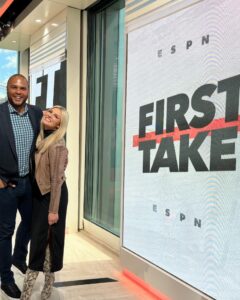 PHOTO Shae Cornette With Her Husband Outside First Take Studio In 2022