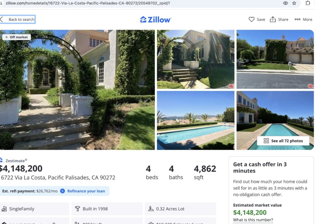 PHOTO The Home In Pacific Palisades Where Jonathan Rinderknecht Lived