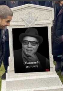 PHOTO Dharmendra's Tombstone 1935-2025 RIP