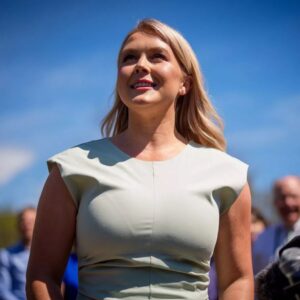 PHOTO Karoline Leavitt's Bar Showing Through Her Shirt