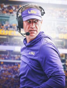 PHOTO Lane Kiffin In An LSU Visor And Hoodie