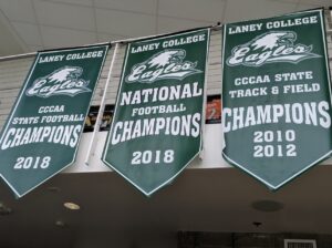 PHOTO Laney College Football Championships Banners Hanging Because Of John Beam