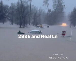 PHOTO 10 Feet Of Water On 299E Neal Lane In Redding California