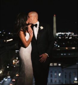 PHOTO Alexis Lewis Kissing Cory Booker On Wedding Night