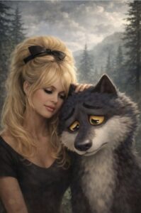 PHOTO Brigitte Bardot Hugging A Raccoon