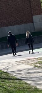 PHOTO Close Up Of Paige Shivers And Sherrone Moore Walking On University Of Michigan Campus In Ann Arbor Together