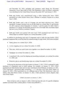 PHOTO Full Criminal Complaint Against Brian Cole