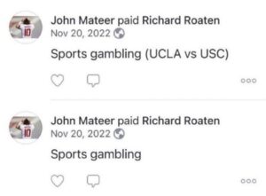 PHOTO John Mateer Paying His Sports Gambling Bills In 2022