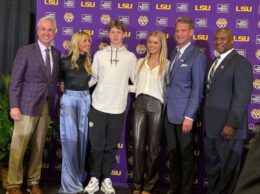 PHOTO Landry Kiffin Steals The Show In Lane Kiffin LSU Family Picture