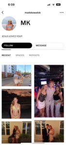 PHOTO Maddie Kowalski Says Jesus Loves You