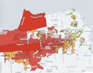 PHOTO Map Showing Where All The Power Outages Are In San Francisco