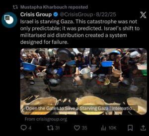 PHOTO Mustapha Kharbouch Retweeting Tweets About Israel Starving Gaza